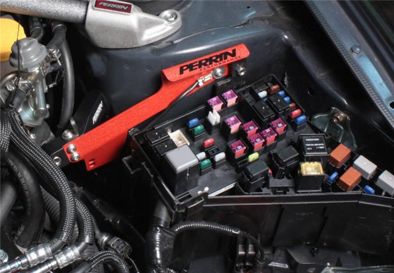 Subaru OBXT Master Cylinder Bracket - Perrin Performance - Red - `07-`09